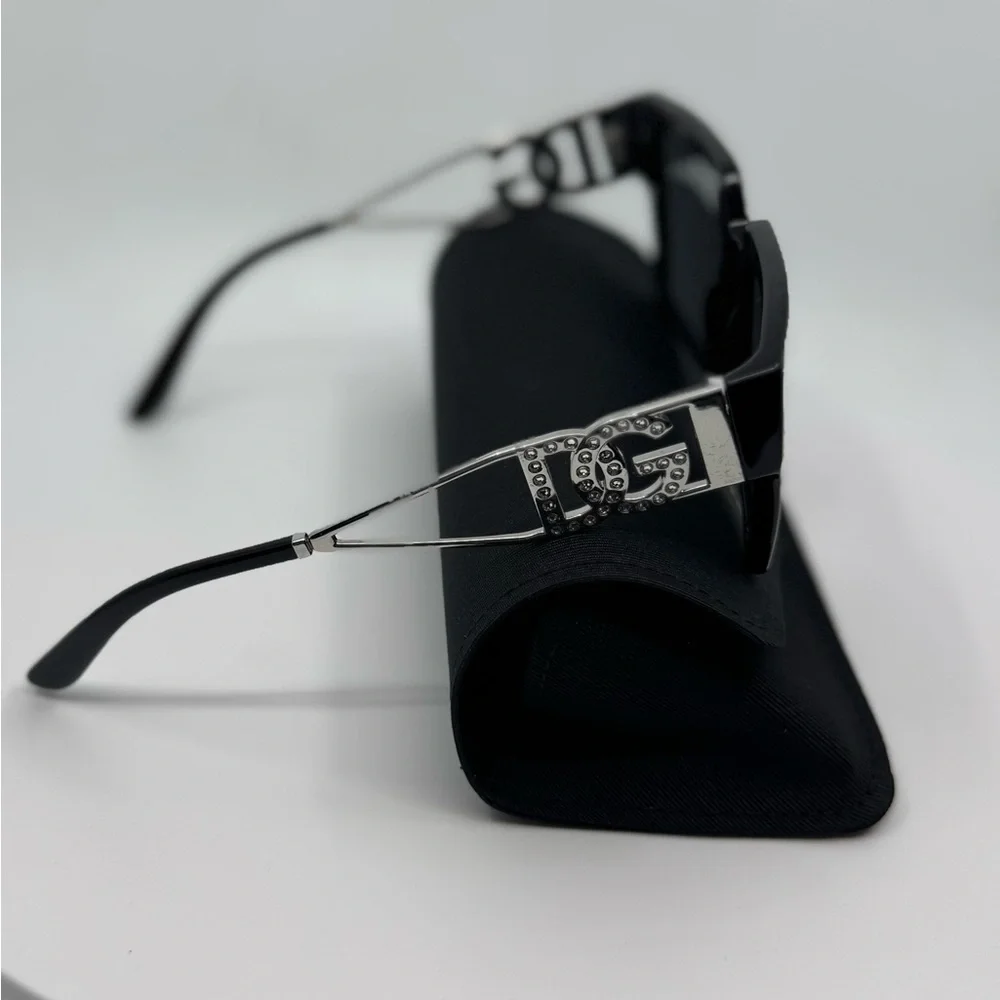Dolce & Gabbana Black Diva Square Oversized Frame Sunglasses Luxury, Brand New!